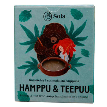 Hamppu & Teepuu -saippua 60 g Saippuat Sola 