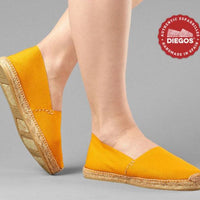 Naisten matalat classic espadrillot, golden amber Shoes Diegos 