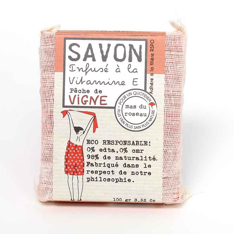 Tuoksuva palasaippua Pêche de vigne 100 g Soap Mas Du Roseau 